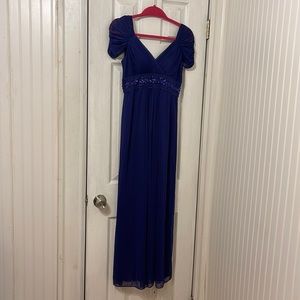 Purple evening gown by Alex Evenings